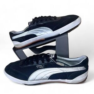 Puma TT Super Suede Lifestyle Sneakers Black‎ / Silver 341553-12 Men's 11.5